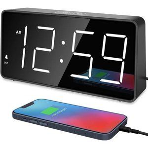 Digital Clock Alarm Clock for Bedrooms - Large Big Numbers 5 Dimmers for Seniors